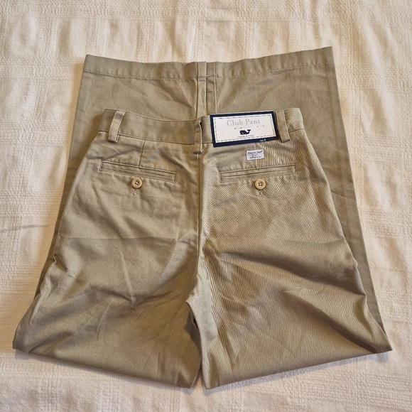 Vineyard Vines boys size 8 Club Pants solid khaki 4 pocket NWT - Picture 4 of 7